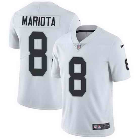 Nike Raiders 8 Marcus Mariota White Men Stitched NFL Vapor Untouchable Limited Jersey